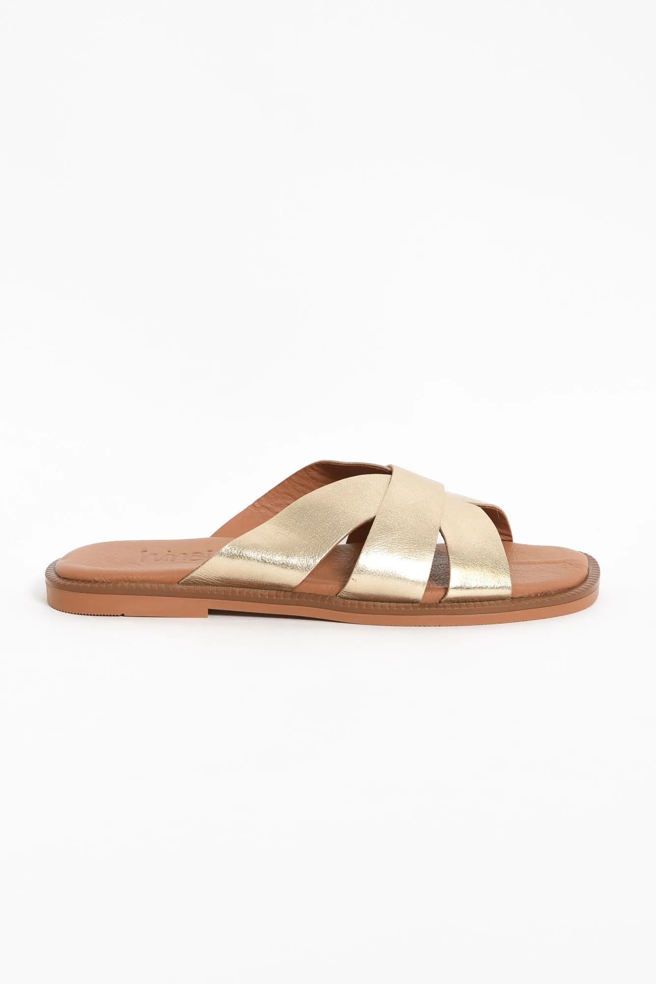 Adelaide Gold Leather Slide sold by Blue Bungalow product image thumbnail 3