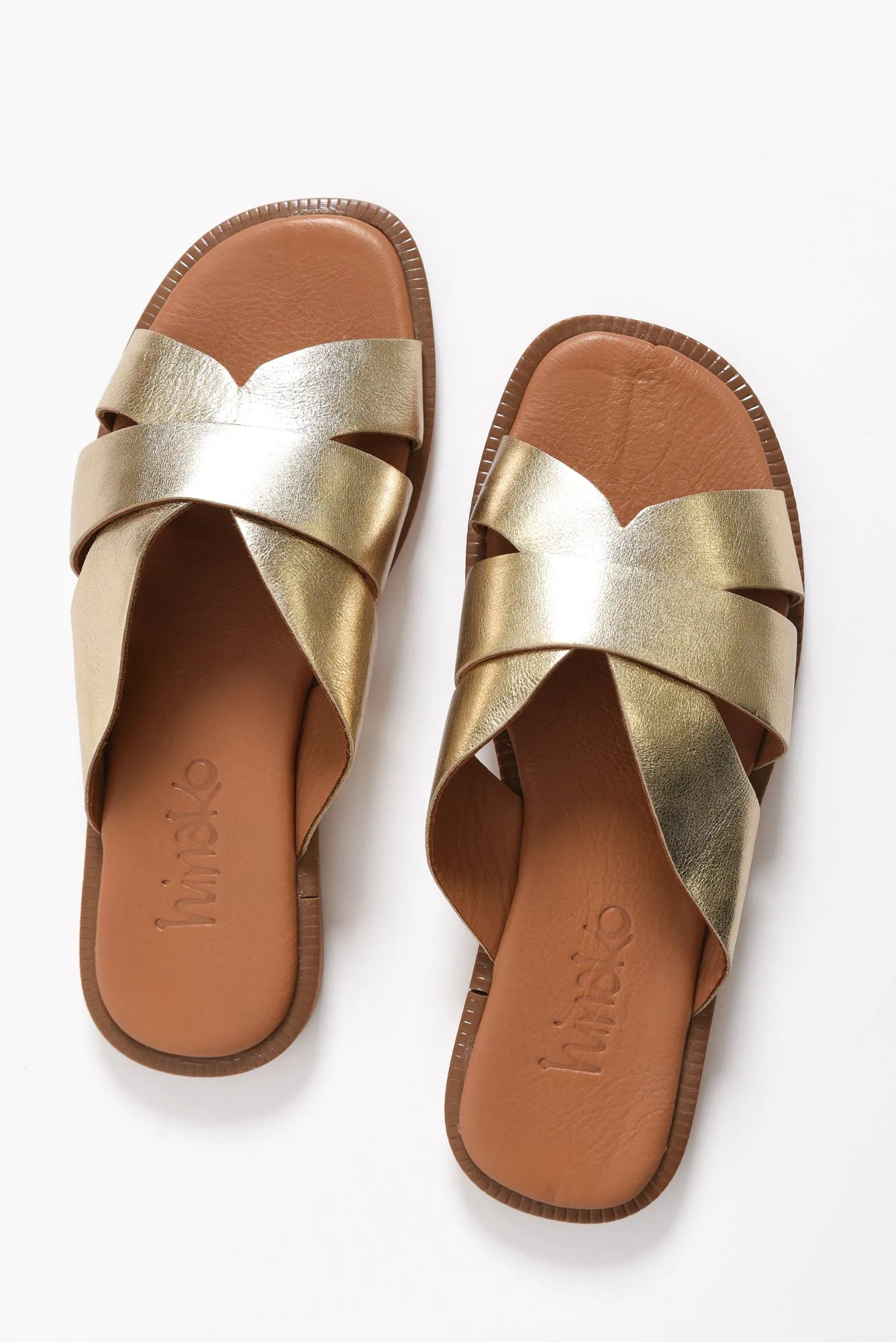 Adelaide Gold Leather Slide sold by Blue Bungalow product image thumbnail 5