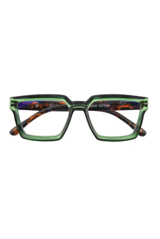 Remi Green Tortoiseshell Reading Glasses sold by Blue Bungalow