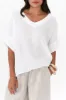 Kiro White Linen Top sold by Blue Bungalow
