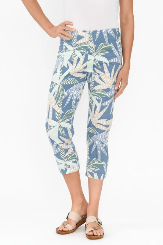 Caven Green Leaf Cotton Capri Pants sold by Blue Bungalow