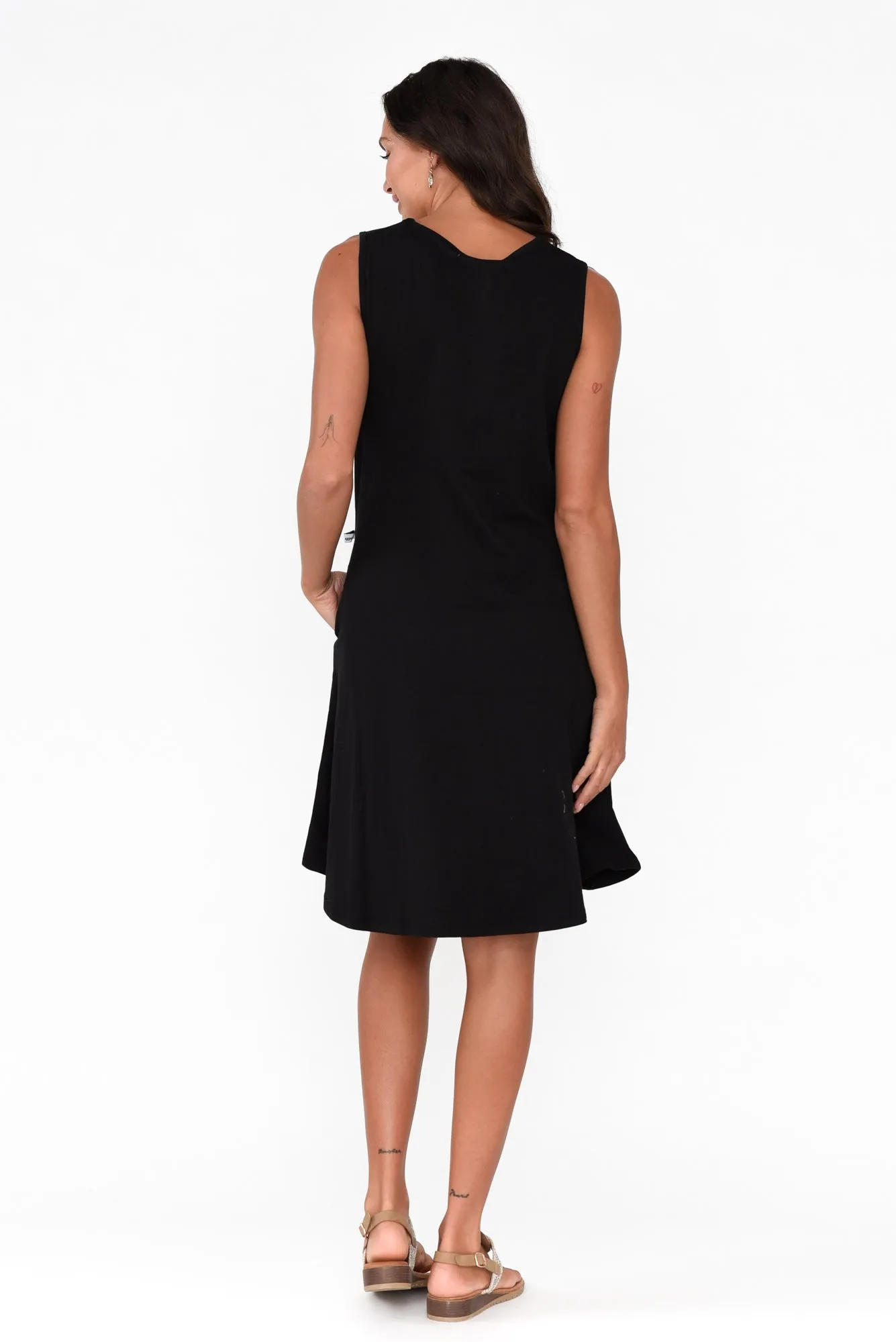 Roxanne Black Swing Dress sold by Blue Bungalow product image thumbnail 4