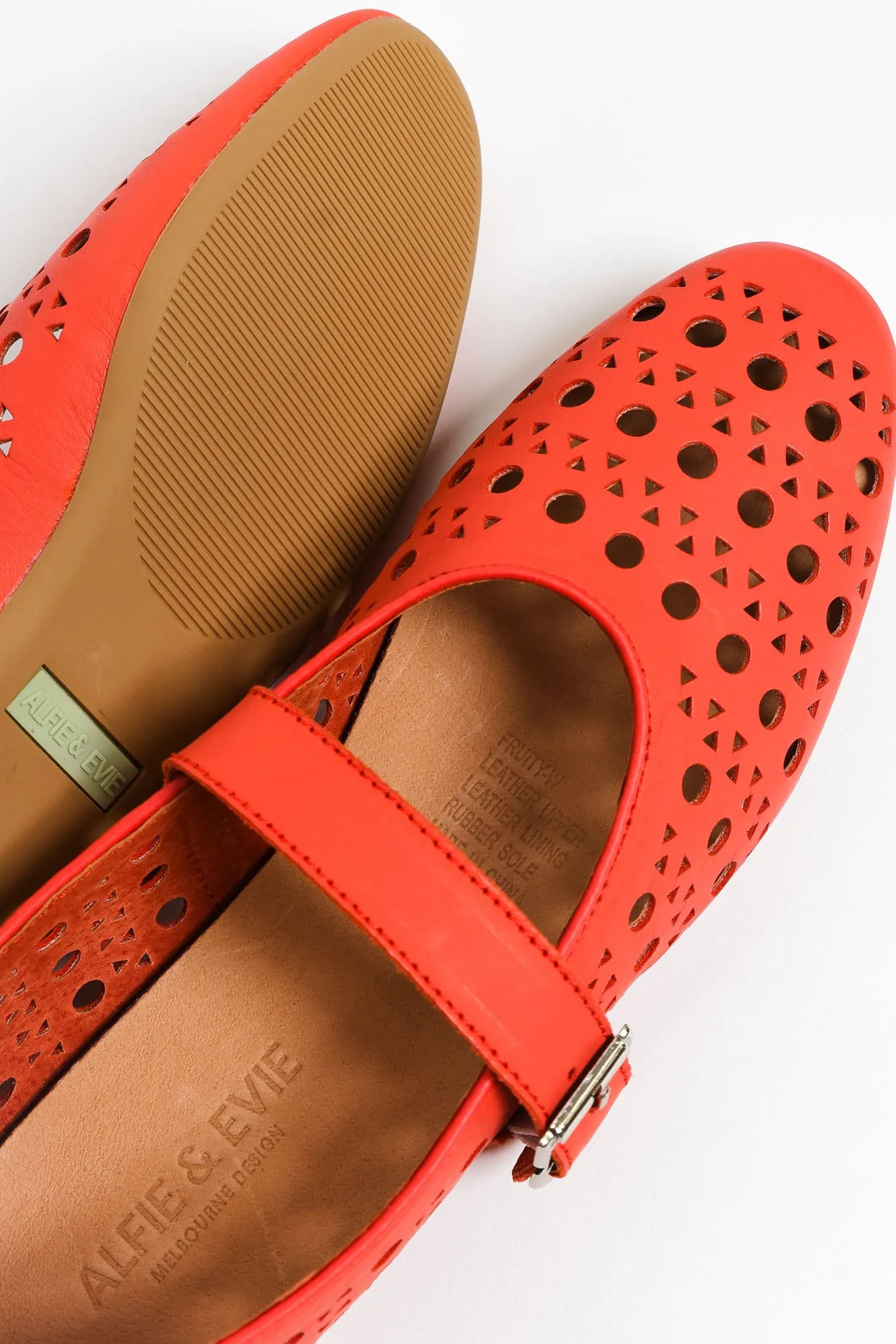 Fruity Red Leather Ballet Flat sold by Blue Bungalow product image thumbnail 2