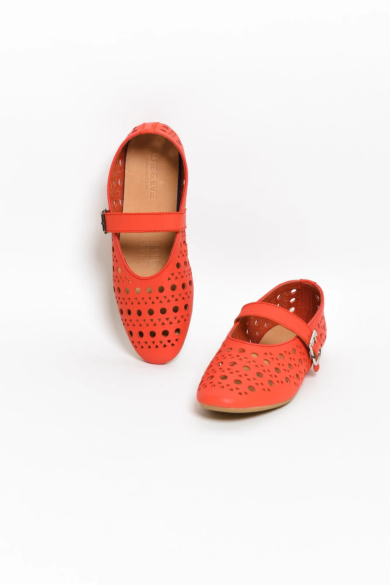 Fruity Red Leather Ballet Flat sold by Blue Bungalow product image thumbnail 3