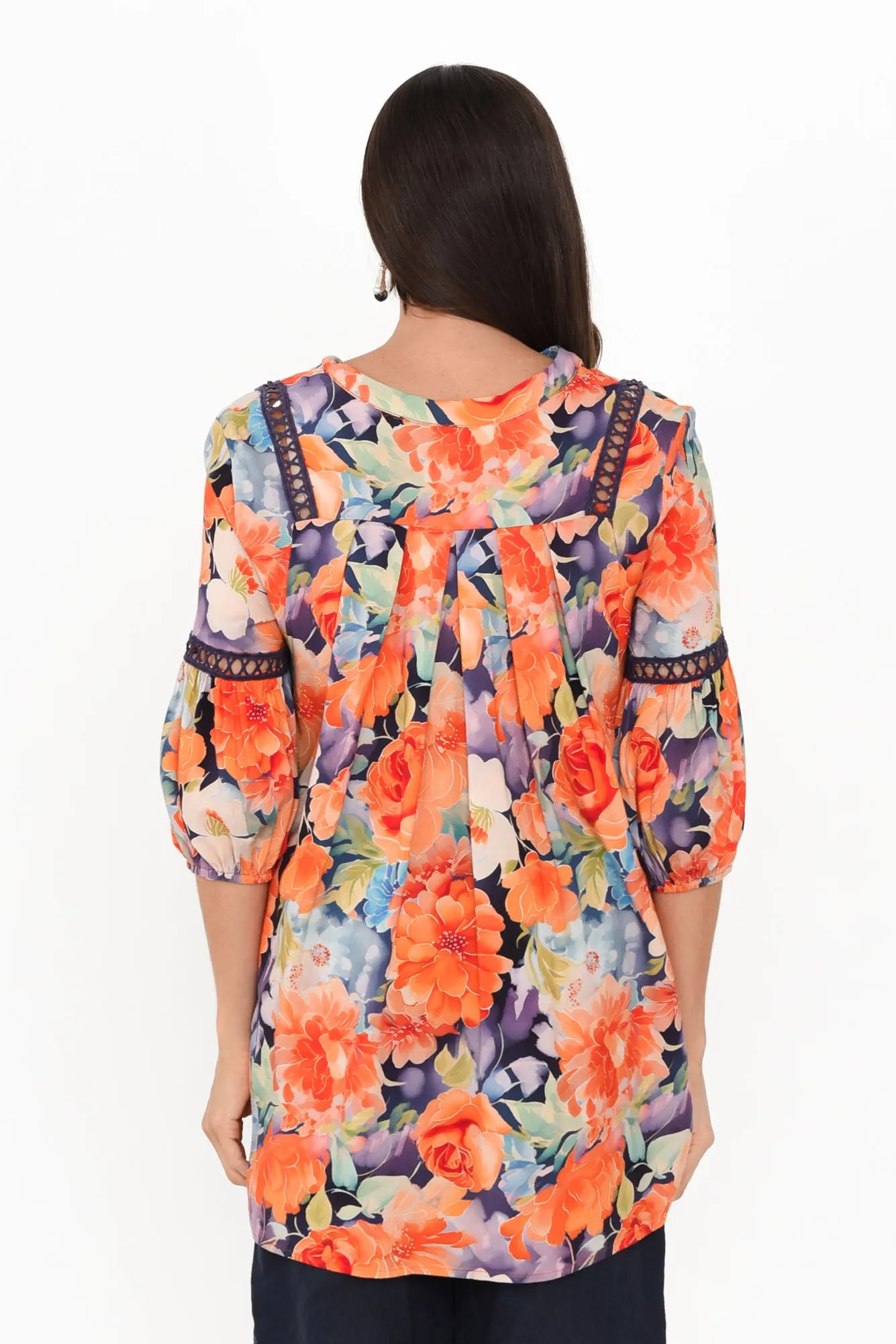 Primrose Orange Floral Top sold by Blue Bungalow product image thumbnail 4