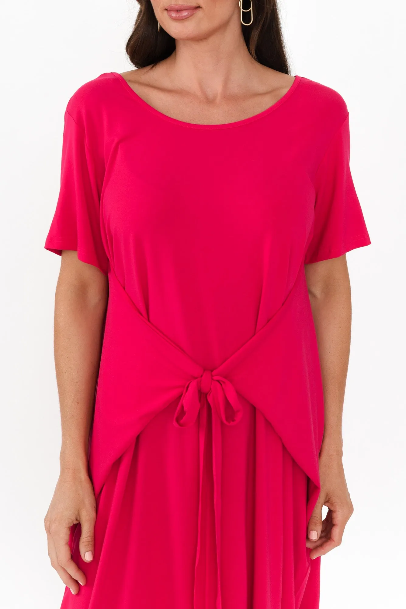 Tidal Raspberry Layered Bamboo Dress sold by Blue Bungalow product image thumbnail 5
