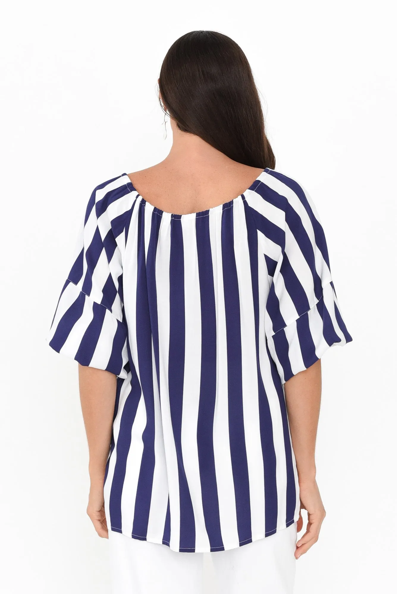 Camilla Blue Stripe Top sold by Blue Bungalow product image thumbnail 4