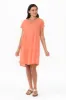 Sabina Peach Crinkle Cotton Dress sold by Blue Bungalow