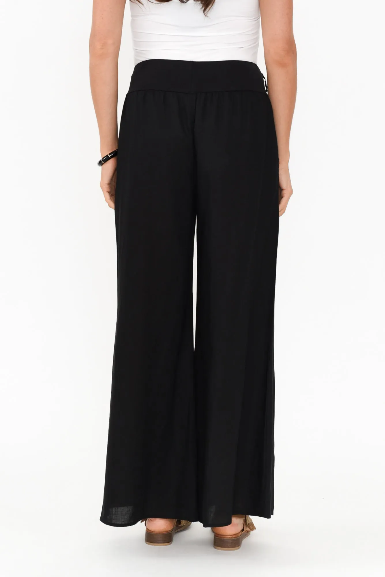 Emeline Black Linen Blend Pants sold by Blue Bungalow product image thumbnail 4