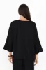 Johanna Black Linen Blend Top sold by Blue Bungalow