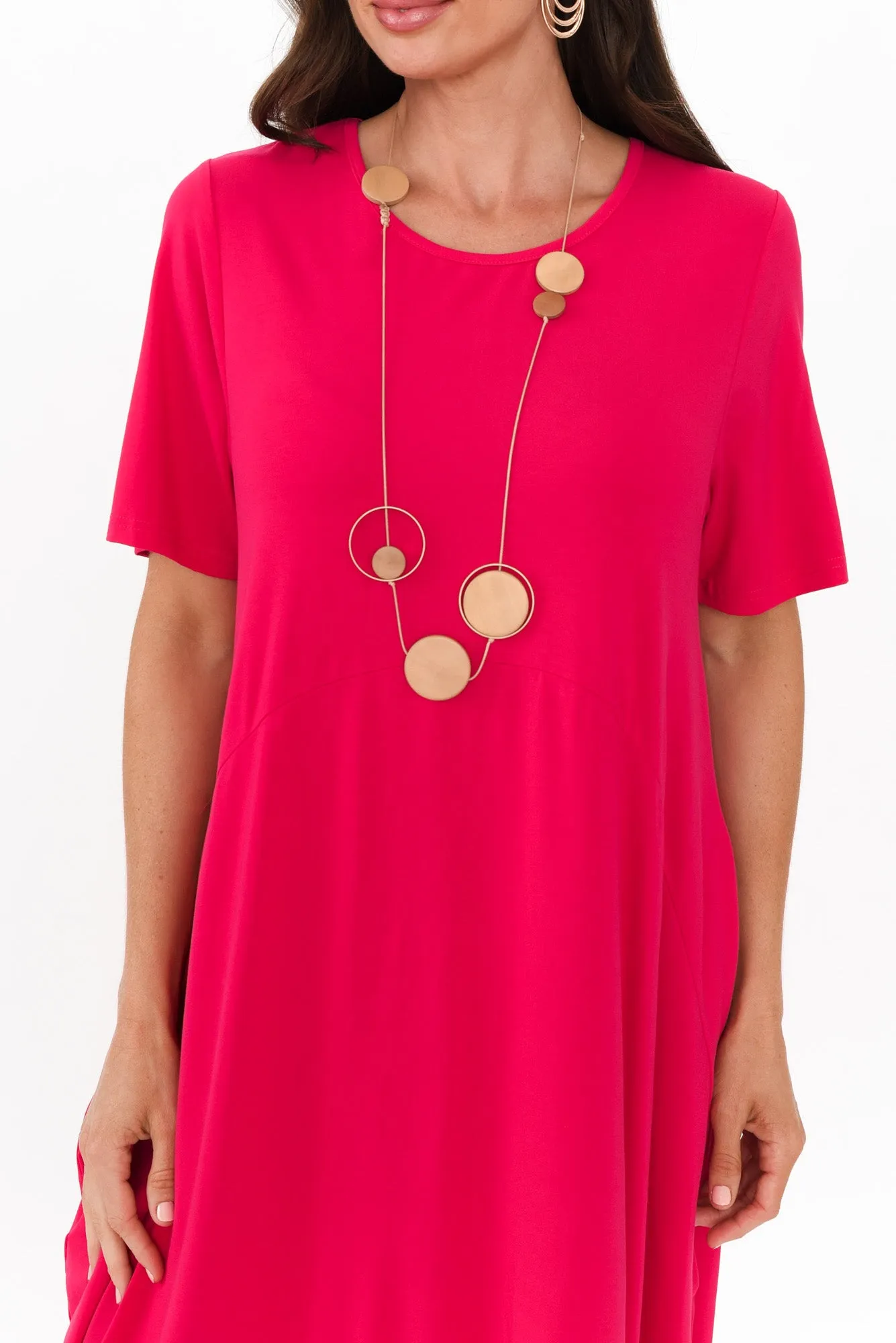 Samiya Raspberry Bamboo Dress sold by Blue Bungalow product image thumbnail 5