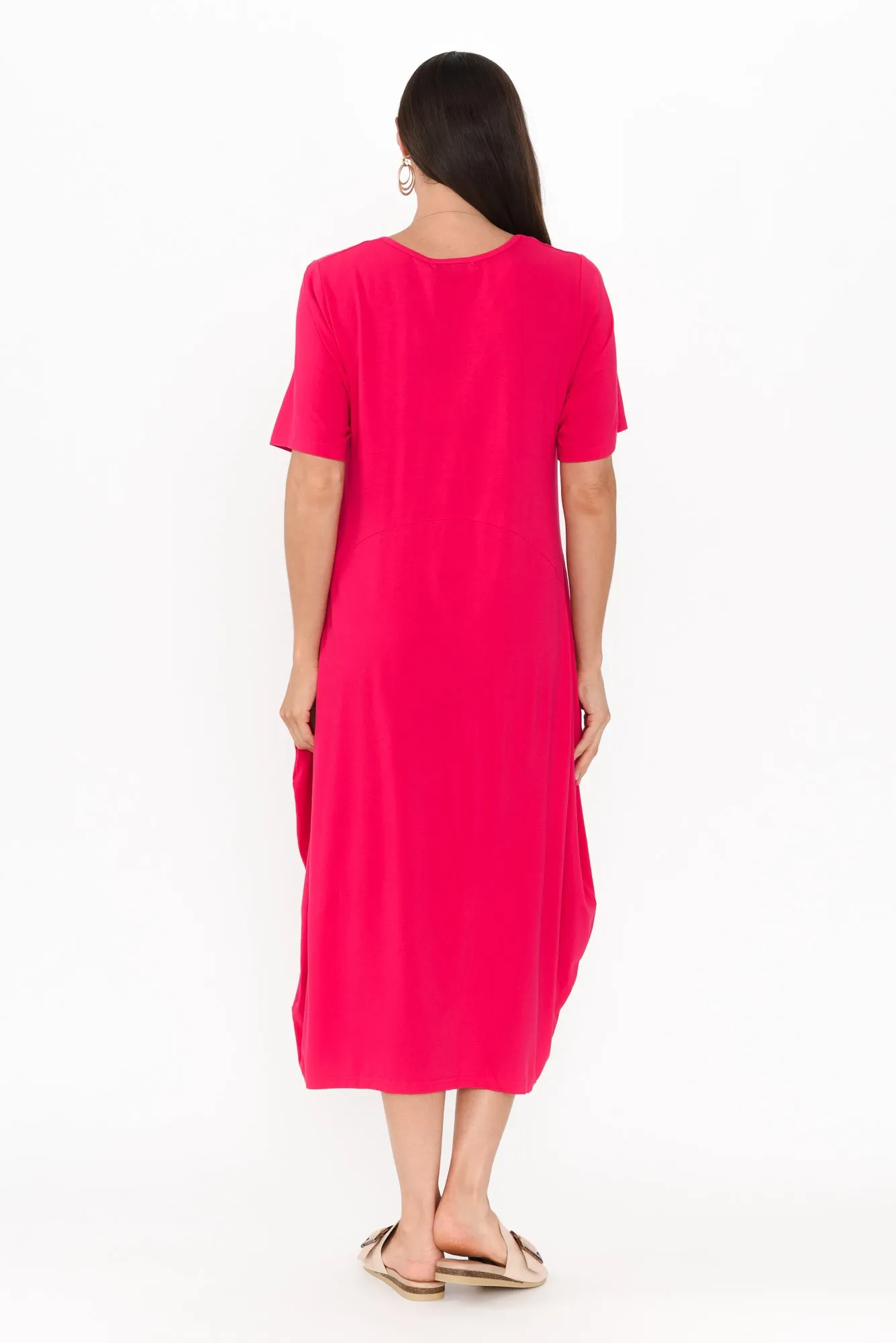 Samiya Raspberry Bamboo Dress sold by Blue Bungalow product image thumbnail 4