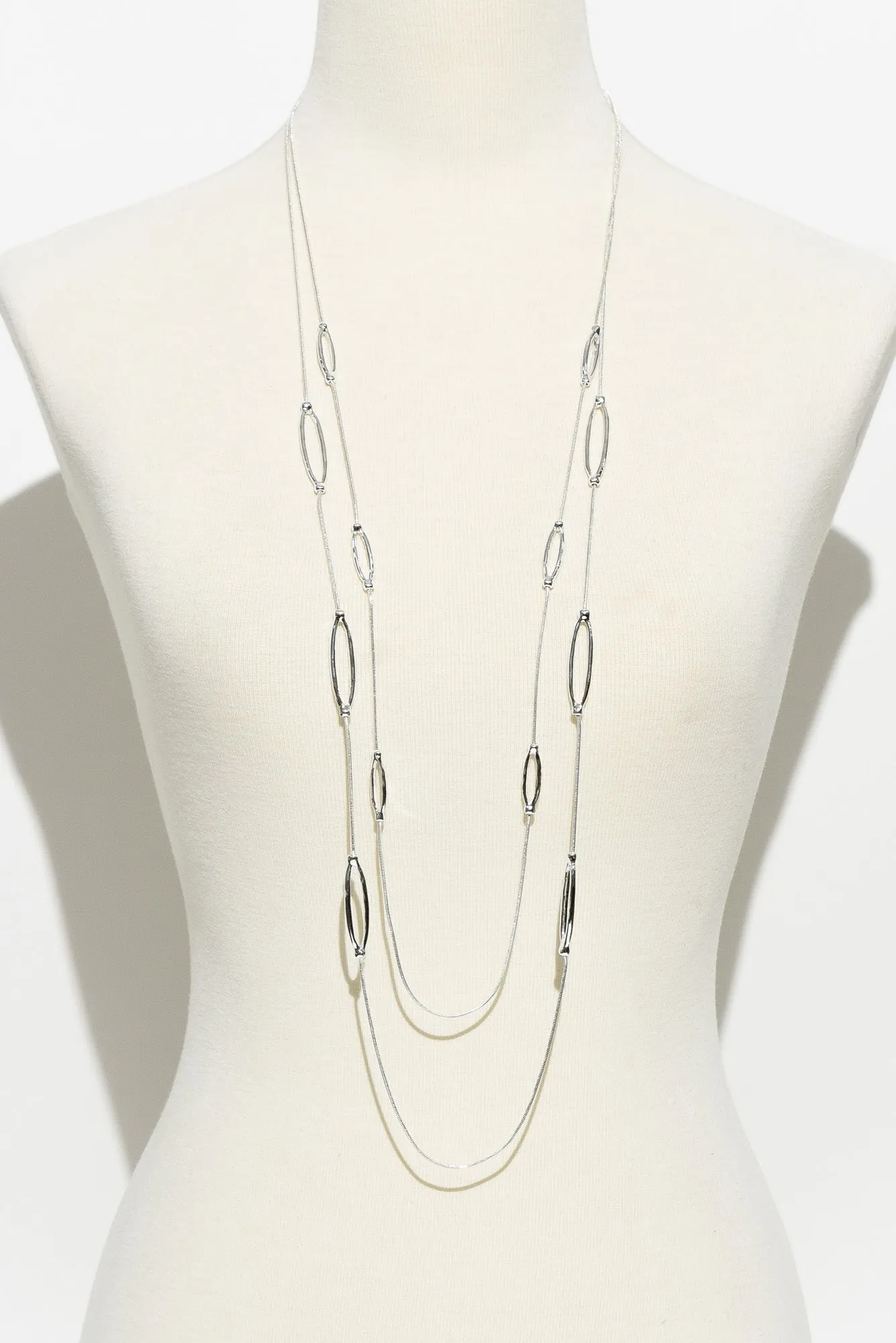 Taji Silver Layered Necklace sold by Blue Bungalow product image thumbnail 2