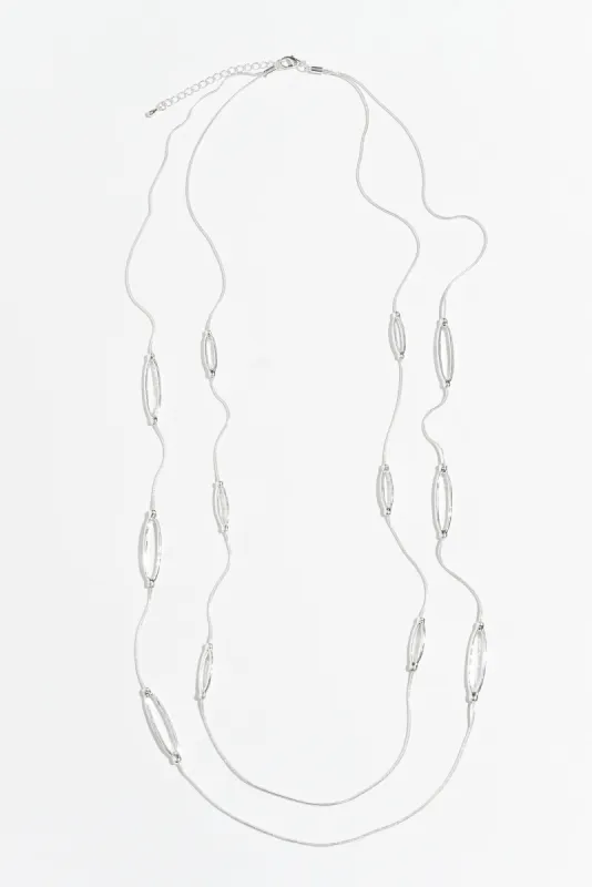 Taji Silver Layered Necklace sold by Blue Bungalow