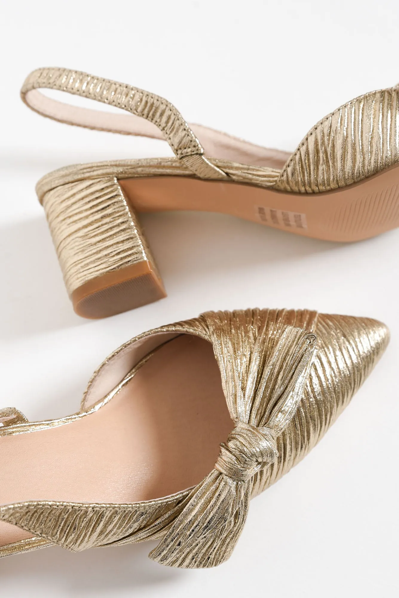 Isla Gold Bow Slingback Heel sold by Blue Bungalow product image thumbnail 5