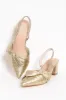 Isla Gold Bow Slingback Heel sold by Blue Bungalow