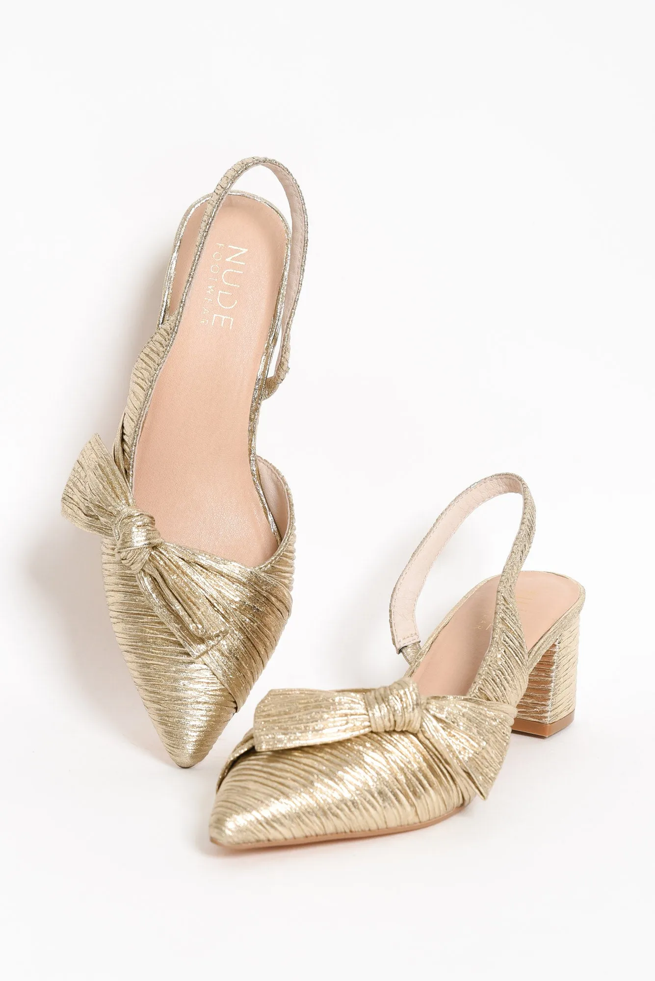Isla Gold Bow Slingback Heel sold by Blue Bungalow product image thumbnail 2