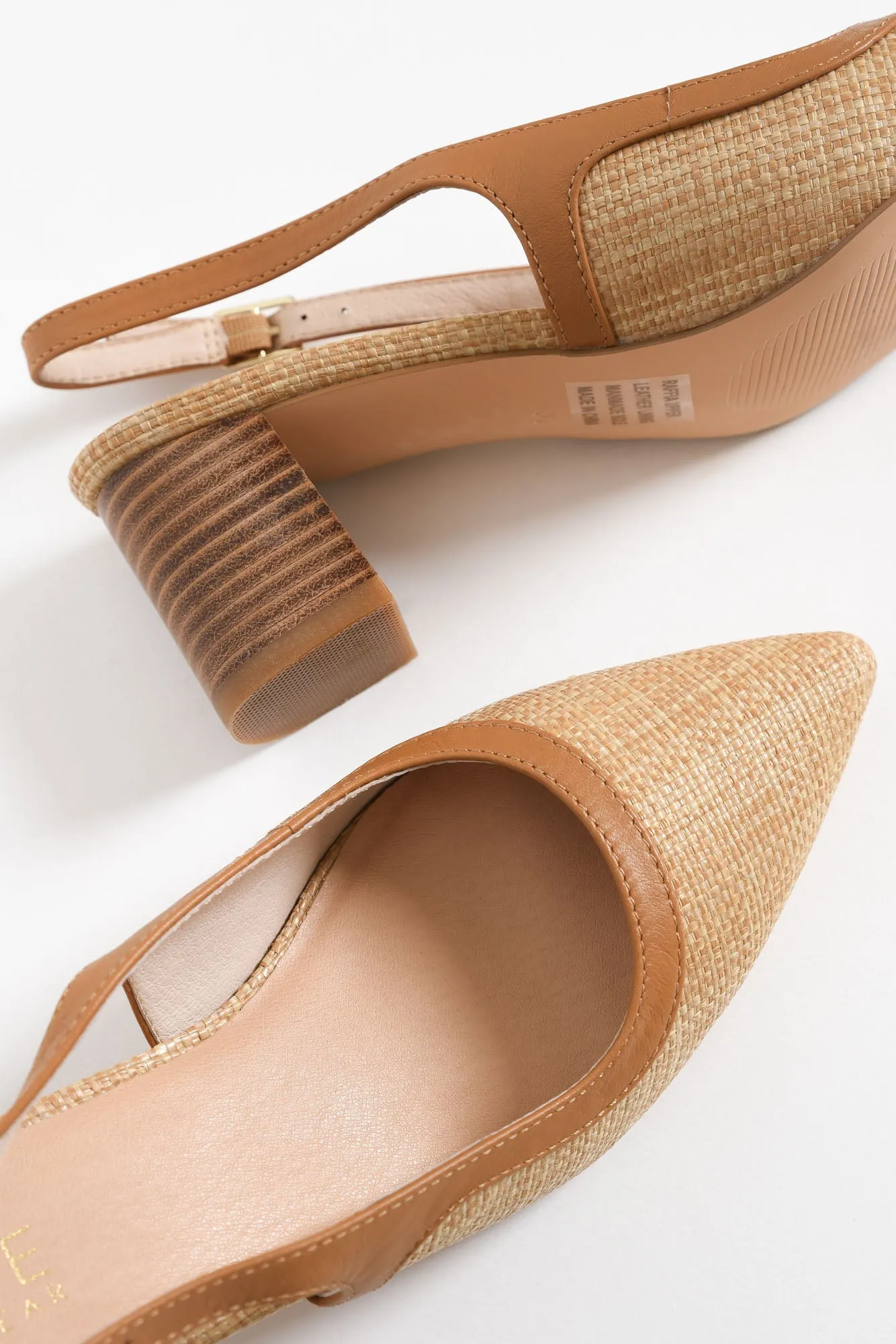 Patricia Tan Contrast Leather Slingback Heel sold by Blue Bungalow product image thumbnail 4