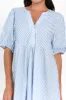 Zariah Blue Stripe Cotton Tier Dress sold by Blue Bungalow