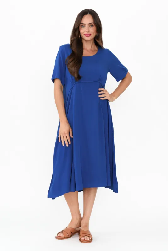 Zaelia Cobalt Crescent Dress sold by Blue Bungalow