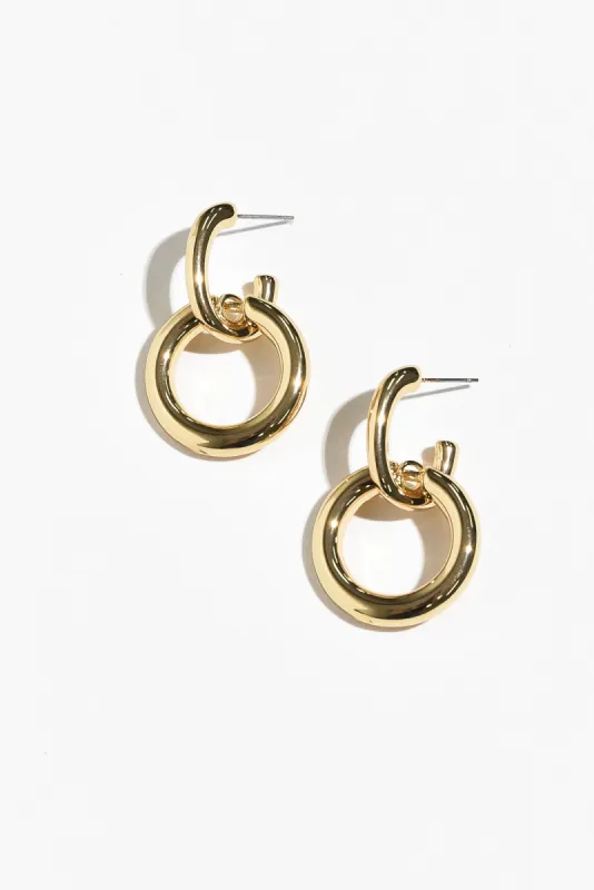 Kiko Gold Huggie Earrings sold by Blue Bungalow