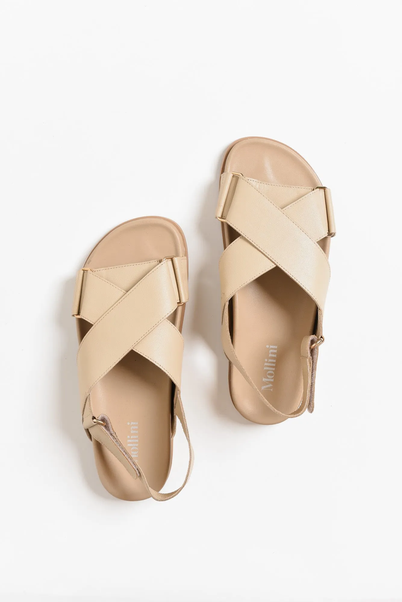 Haylow Stone Leather Crossover Sandal sold by Blue Bungalow