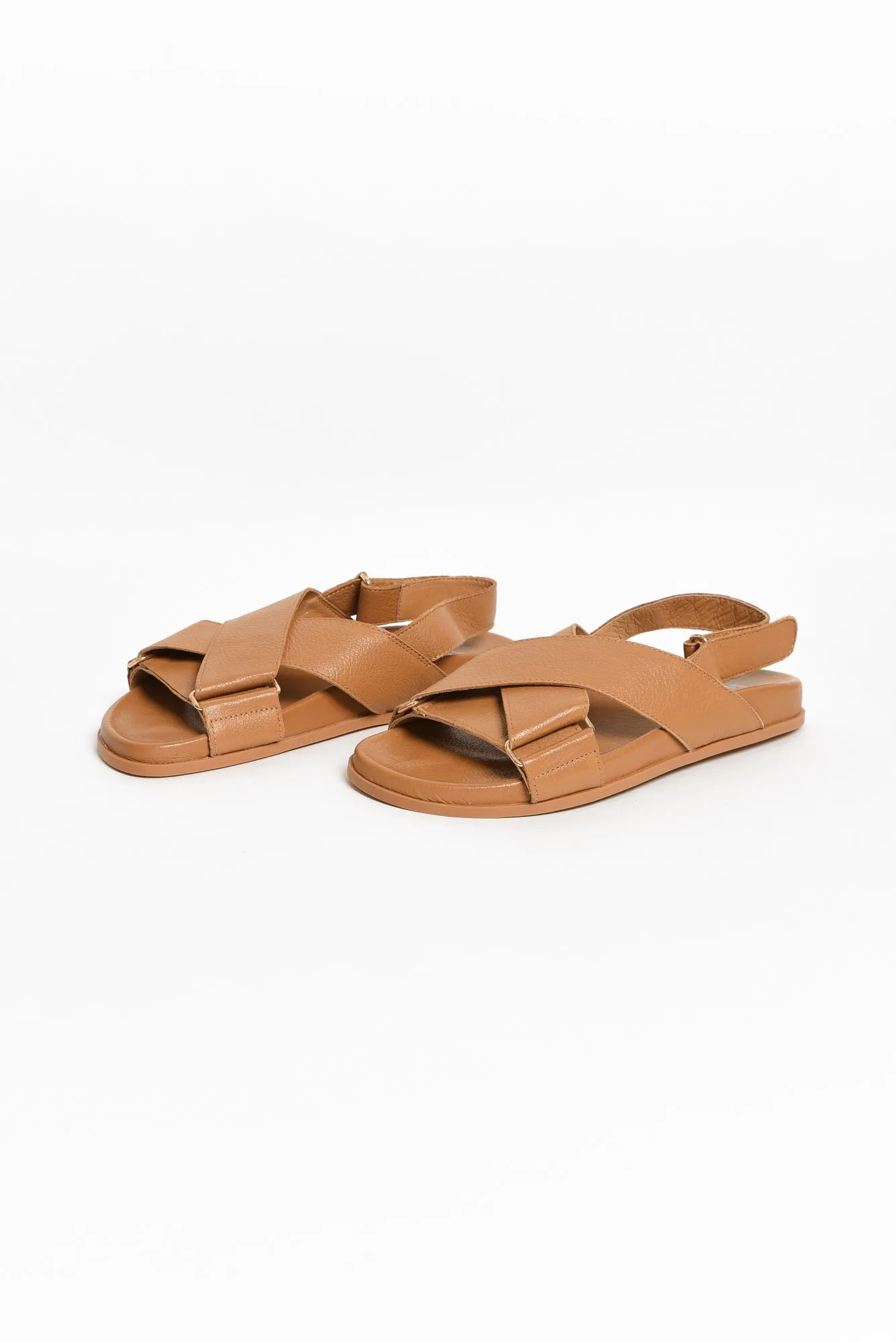 Haylow Tan Leather Crossover Sandal sold by Blue Bungalow product image thumbnail 3