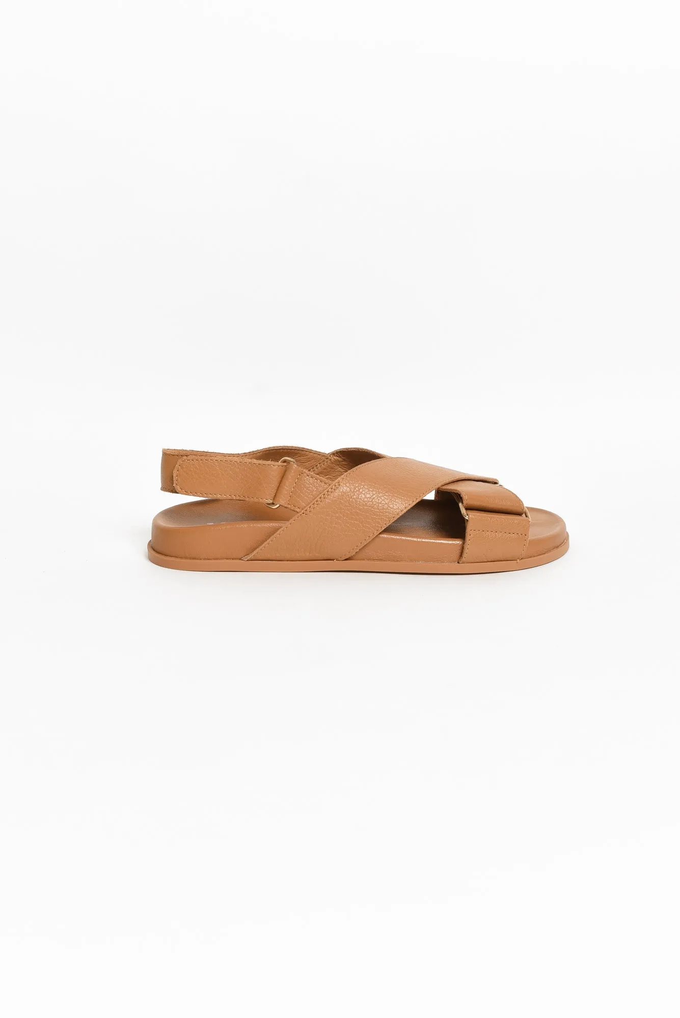Haylow Tan Leather Crossover Sandal sold by Blue Bungalow product image thumbnail 2