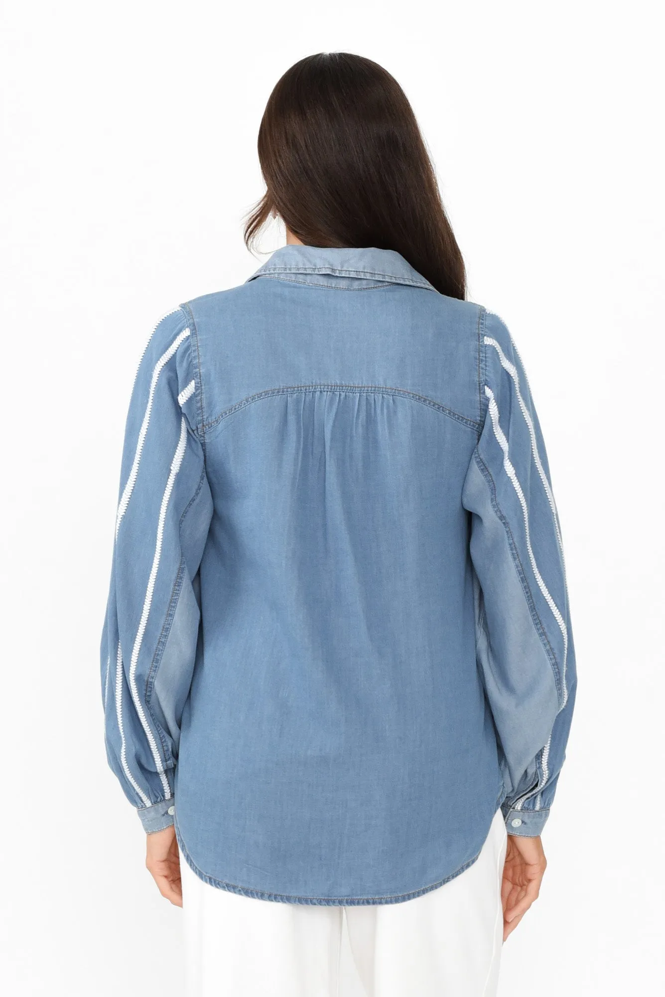 Stella Blue Denim Shirt sold by Blue Bungalow product image thumbnail 4