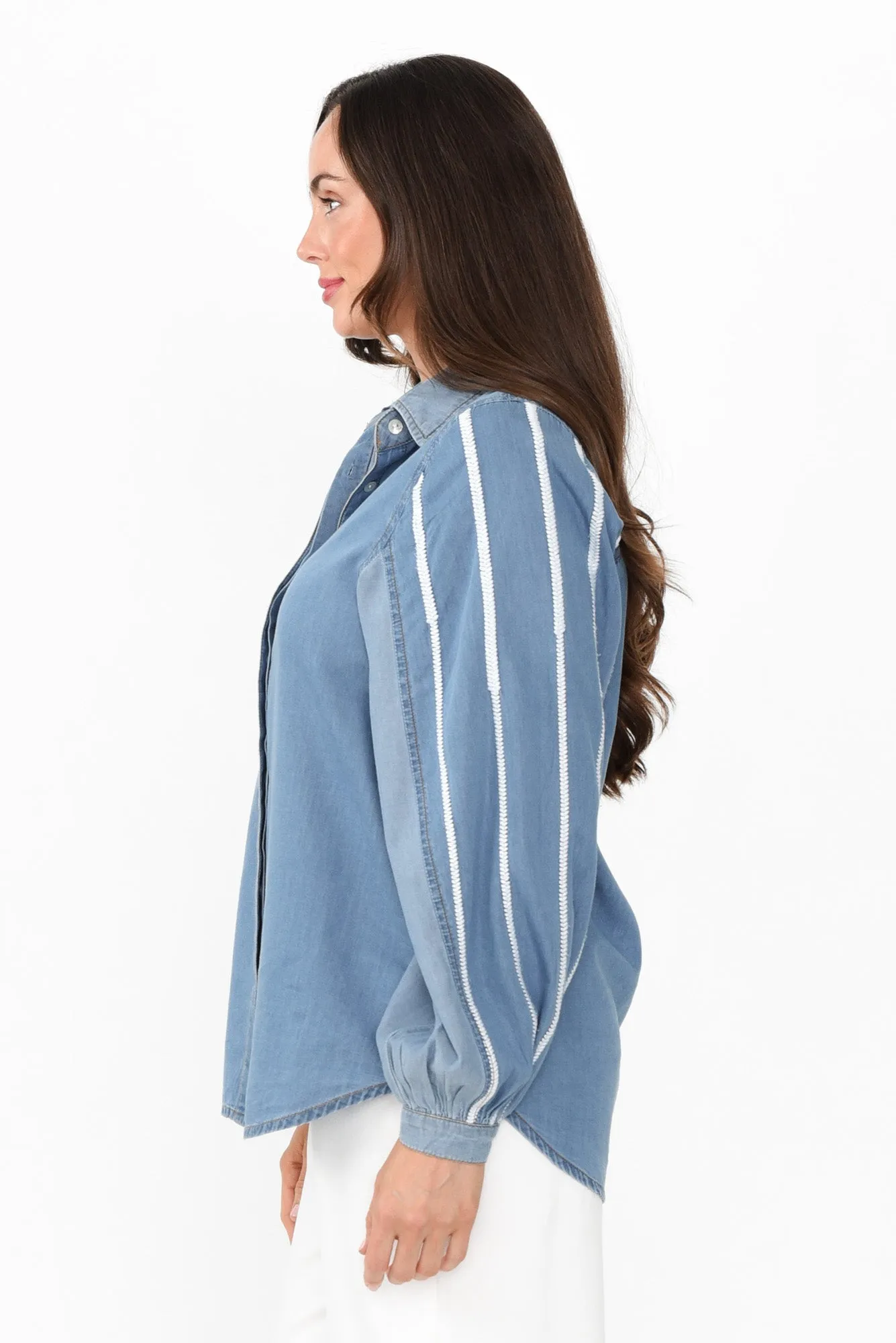 Stella Blue Denim Shirt sold by Blue Bungalow product image thumbnail 3