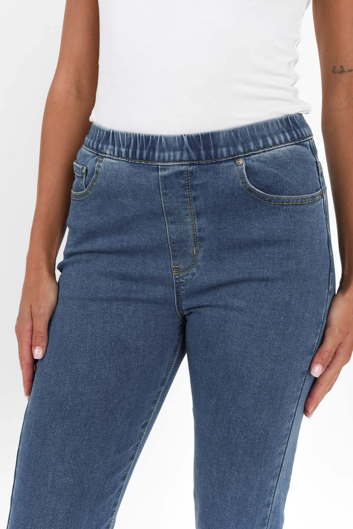 Zadie Blue Stretch Jeans sold by Blue Bungalow product image thumbnail 4