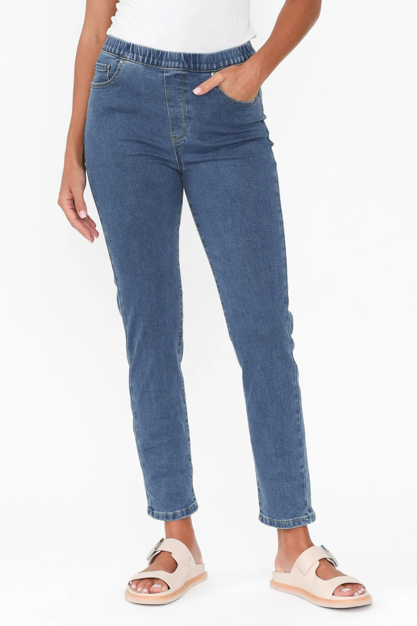 Zadie Blue Stretch Jeans sold by Blue Bungalow product image thumbnail 2