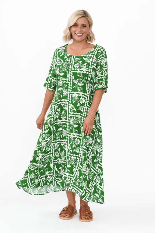 Sula Green Floral Pocket Dress sold by Blue Bungalow