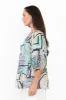 Rosa Green Ripple Cotton Tie Top sold by Blue Bungalow