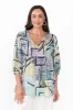 Rosa Green Ripple Cotton Tie Top sold by Blue Bungalow