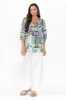 Rosa Green Ripple Cotton Tie Top sold by Blue Bungalow