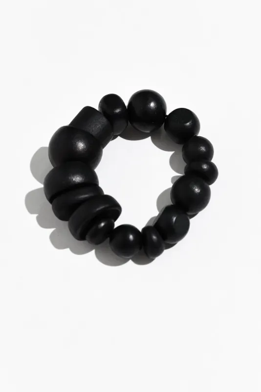 Forster Black Wood Beaded Bracelet sold by Blue Bungalow