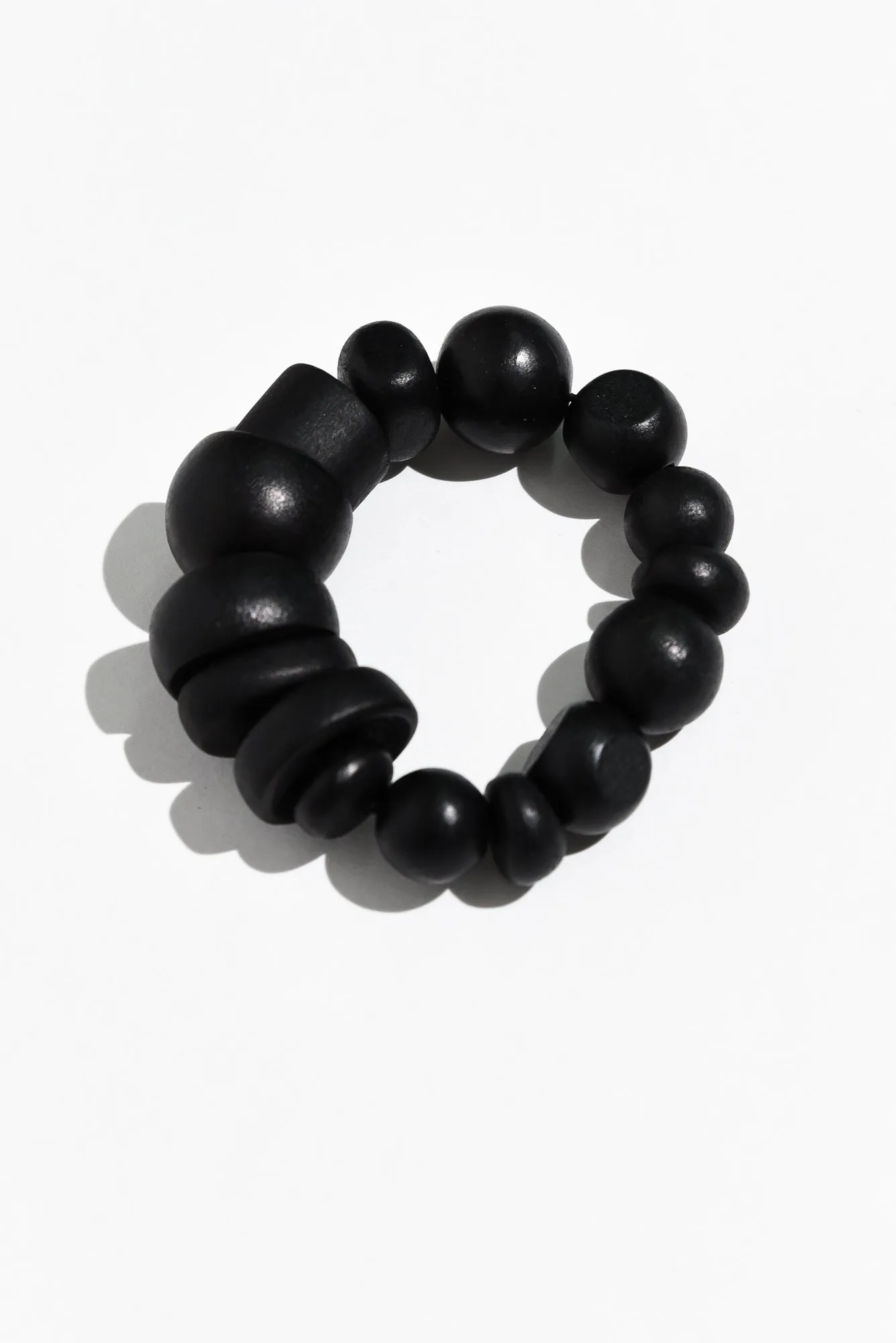 Forster Black Wood Beaded Bracelet sold by Blue Bungalow
