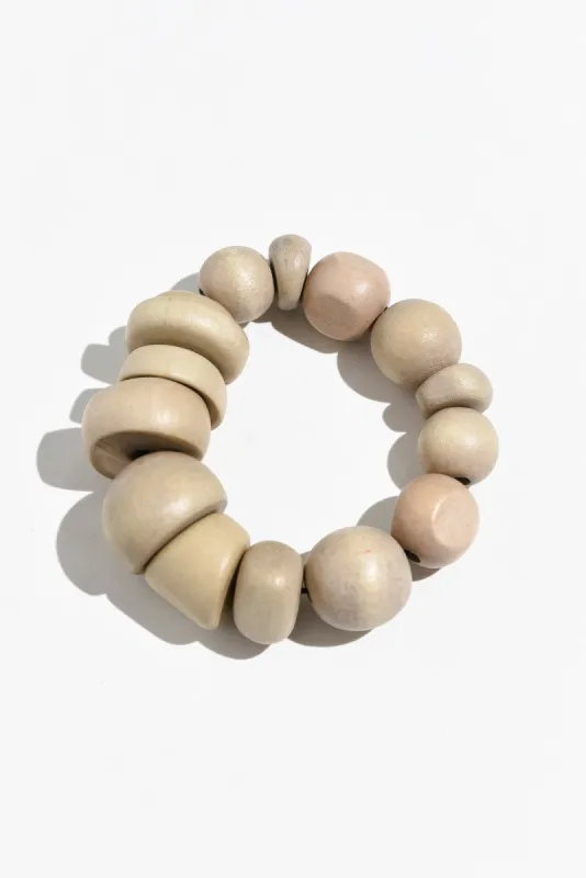 Forster Bone Wood Beaded Bracelet sold by Blue Bungalow