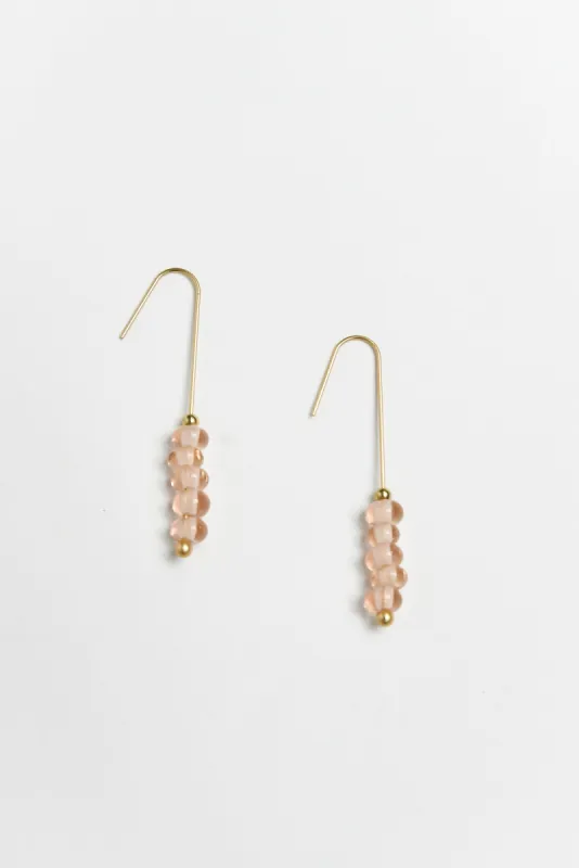 Akayla Pink Glass Beaded Hook Earrings sold by Blue Bungalow