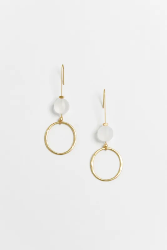 Katie Gold Disc Hook Earrings sold by Blue Bungalow