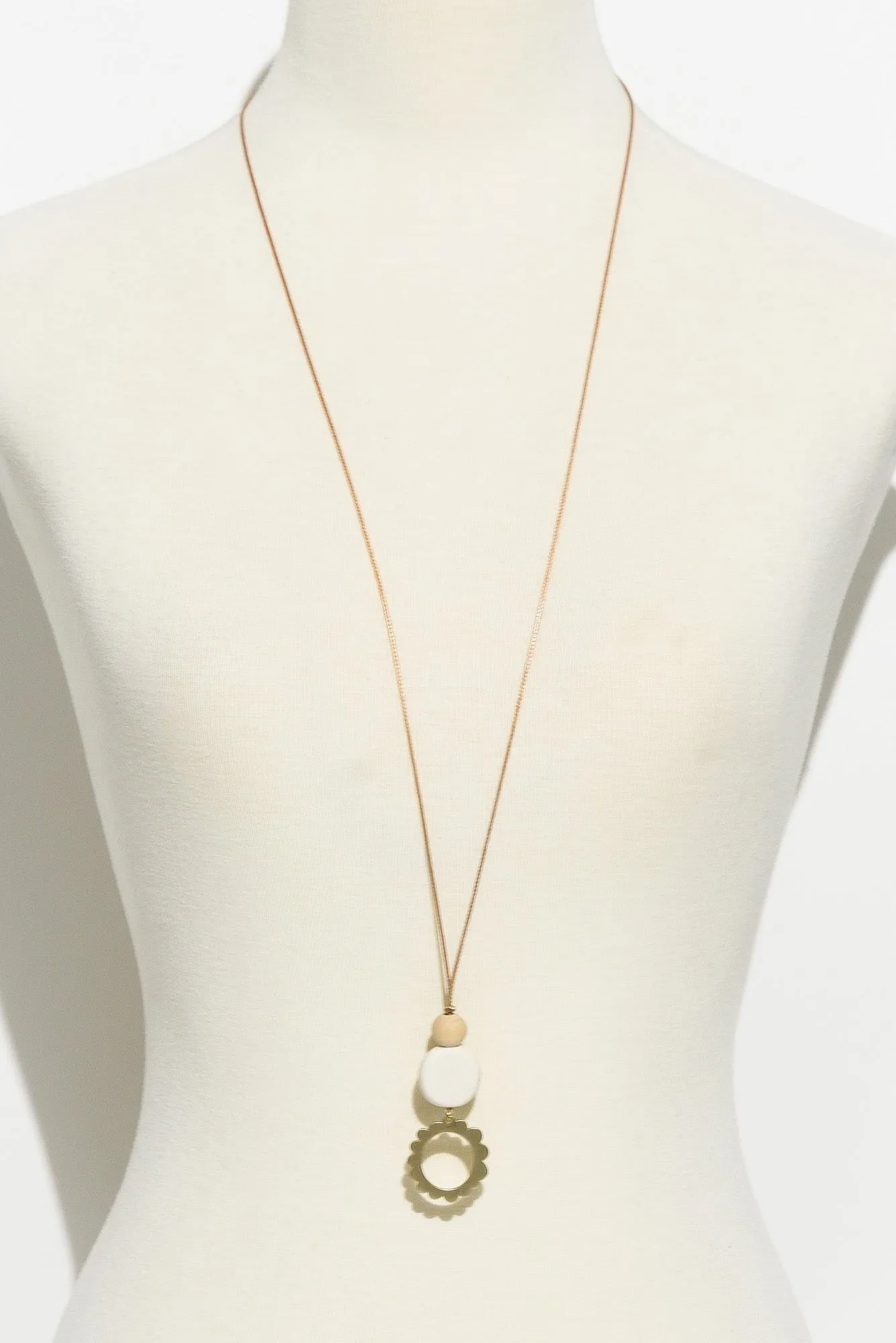 Etna Gold Beaded Pendant Necklace sold by Blue Bungalow product image thumbnail 2