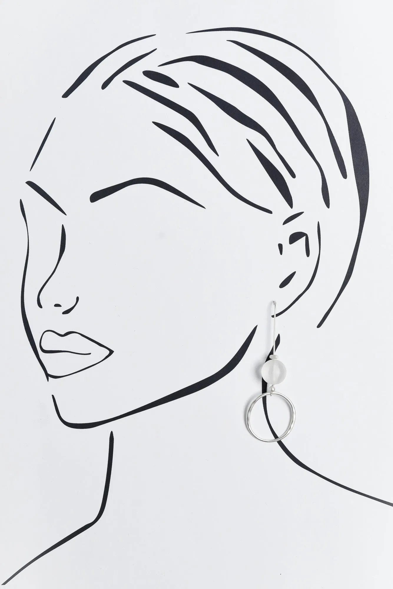 Katie Silver Disc Hook Earrings sold by Blue Bungalow product image thumbnail 2