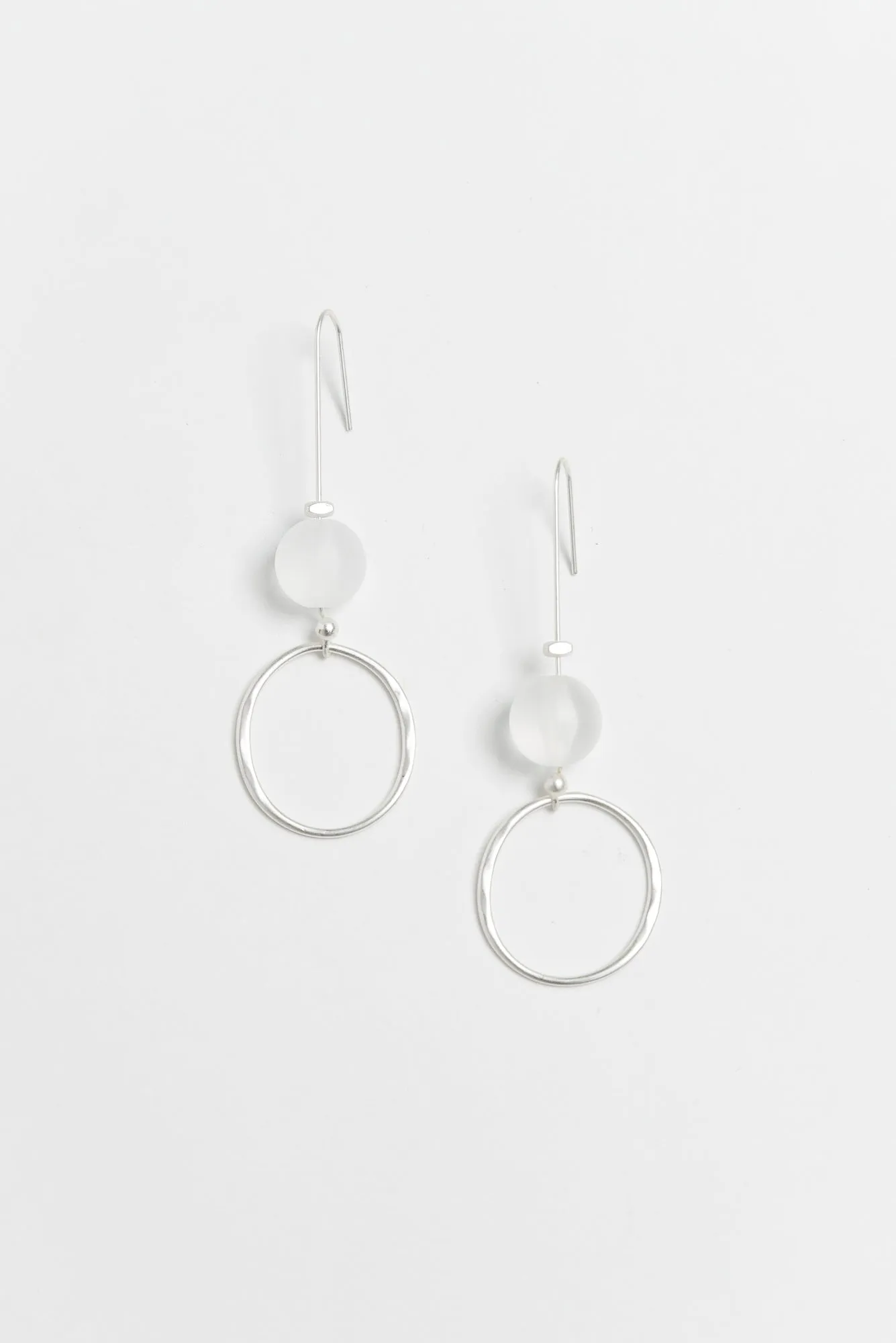 Katie Silver Disc Hook Earrings sold by Blue Bungalow