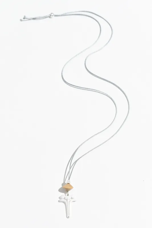 Hatia Silver Flower Pendant Necklace sold by Blue Bungalow