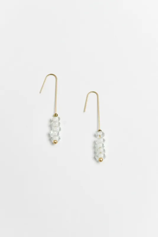 Akayla Gold Glass Beaded Hook Earrings sold by Blue Bungalow