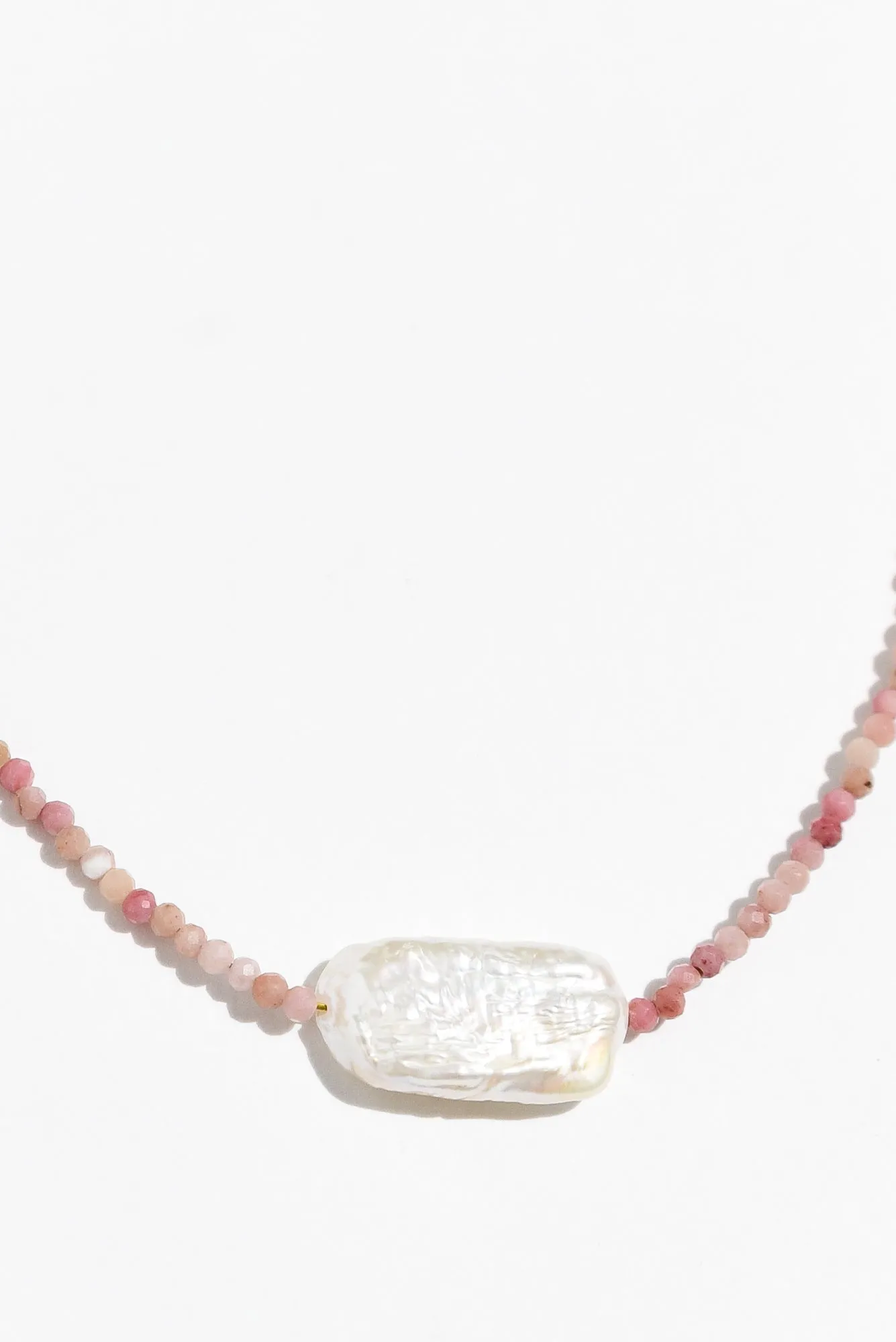 Sado Pink Beaded Pearl Necklace sold by Blue Bungalow product image thumbnail 3