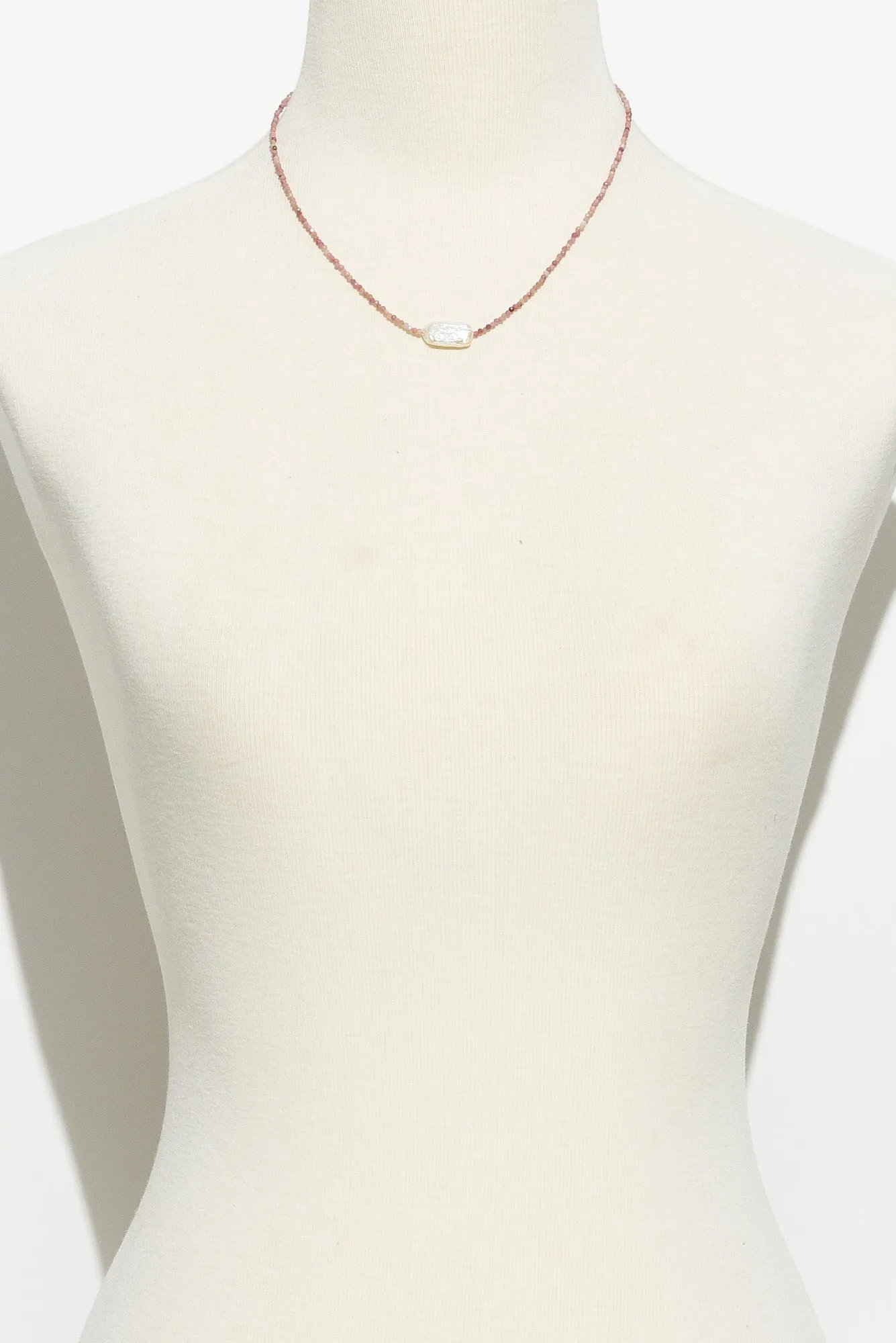 Sado Pink Beaded Pearl Necklace sold by Blue Bungalow product image thumbnail 2