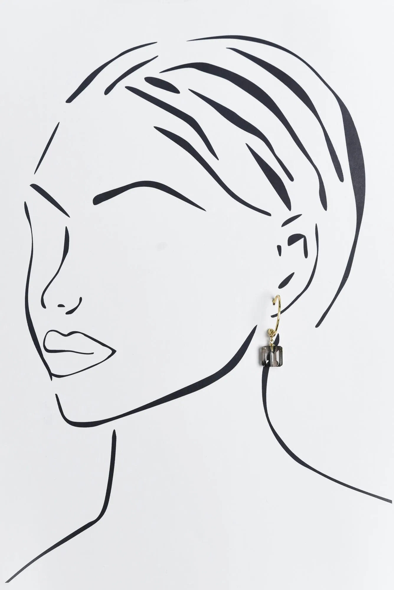 Nias Gold Crystal Drop Earrings sold by Blue Bungalow product image thumbnail 2