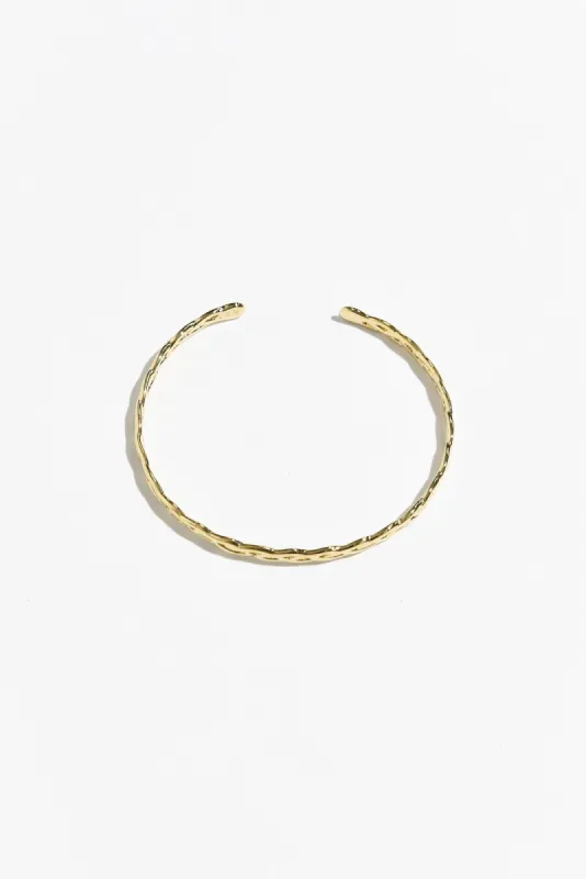 Sylvie Gold Woven Cuff sold by Blue Bungalow